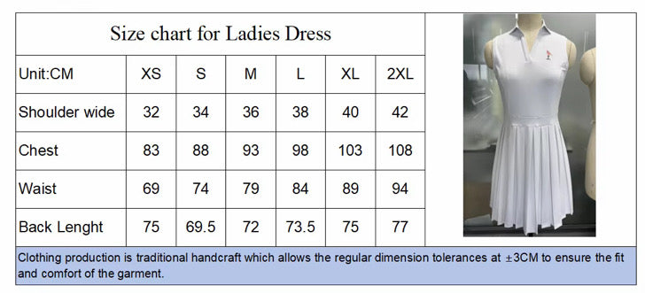 Bubs & Birdie Performance Golf Dress – White