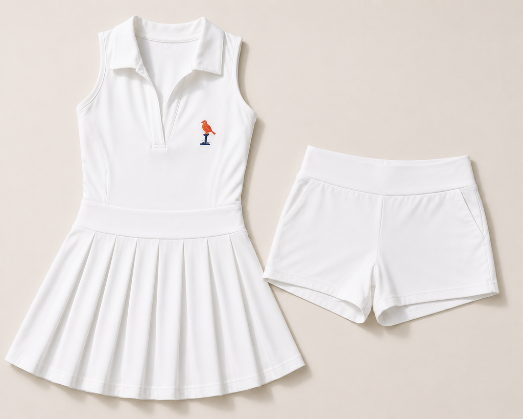 Bubs & Birdie Performance Golf Dress – White